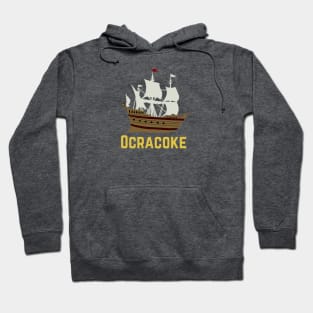 Ocracoke Island Pirate Ship Flag Hoodie